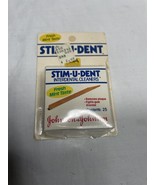 Stim-U-Dent Plaque Removers 4 Pack x 25 100 Total 1988 Johnson Pick Vintage - $16.83