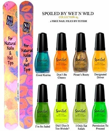 WET N WILD Spoiled Nail Color COLLECTION #5 OF 8 Shades Plus 2 Free Nail Files F - $24.99