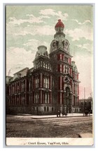 Van Wert County Courthouse Van Wert Ohio OH 1909 DB Postcard I18 - £3.94 GBP