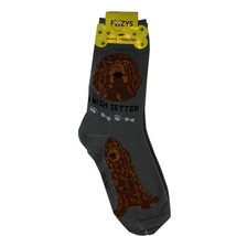Irish Setter Dog Womens Socks Foozys Size 9-11 Gray - £5.44 GBP