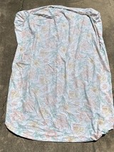 Vintage Floral Tulips Fitted Sheet Bedding Upcycle Crafting Sewing - $279.59 MXN
