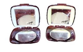 Lot of 2 Mon Image Vtg 70s Folding Double Mirror Compacts Untested Light - £10.26 GBP