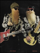 ZZ Top Billy Gibbons Gretsch Billy Bo Dusty Hill Fender Precision bass pin-up - £3.38 GBP