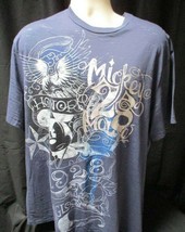 Mickey Mouse DisneyWorld 1928 Disneyland Honor Glory Burn Out Mens&#39; - Blue,XL - £10.19 GBP