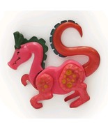 Vintage 1974 Fisher Price Little People Pink Dragon Figure Missing One Ear - €20,78 EUR