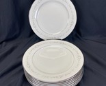 Noritake Heather Dinner Plates Ivory 10.5&quot; Lot of 8 - £52.13 GBP