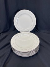 Noritake Heather Dinner Plates Ivory 10.5&quot; Lot of 8 - £51.57 GBP
