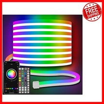 Impressive 32.8Ft Neon LED Rope Lights - App &amp; Remote Controlled with Mu... - $55.28
