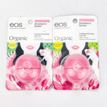 EOS Strawberry Sorbet Organic Lasting Hydration Lip Care Lip Balm .25 Oz Lot - $14.40