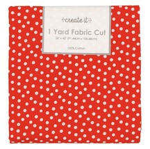 Create it Fabric Cut, 1 Yard (36&quot; X 42&quot;), Dog Dots Red - £7.17 GBP