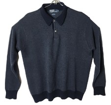 Polo by Ralph Lauren Men L Blue 89% Wool  11% Nylon Pullover Sweater - £46.84 GBP