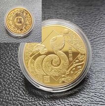 2025 Garden Snake Year Zodiac Gold Zodiac Coin - $9.89