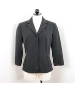 Jenne Maag Women&#39;s M Black Polyester Lined Fitted Snap-Up Blazer Jacket - £12.58 GBP