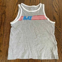 The Nike Tee Gray American Flag Womens Size Medium Cotton USA Red White ... - £14.20 GBP