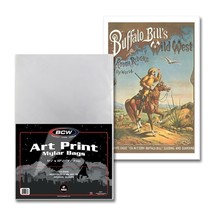 1 pack of 10 BCW 11 ½&quot; x 17 ½&quot; + 1 ½&quot; Flap 2-Mil Mylar Art Print Bags - $23.51