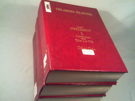 [P12] (Pick from Lot) OKLAHOMA STATUTES 2005, 2008 Supplements Official ... - £85.05 GBP