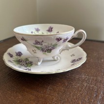 Vintage Lafton Three Footed Teacup And Saucer Set From Exclusives Japan (G88) - £19.78 GBP