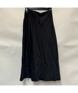 Aqua Womens L Black Satin Pencil Midi Skirt NWT DA75 - $47.04 CAD