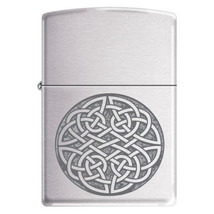 Zippo Lighter - Trevco Celtic Knot Brushed Chrome - ZCI005046 - $561.01 MXN