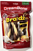 Dream Bone Rawhide Alternative Triple Flavor Braidz Chicken Pork Peanut... - £19.17 GBP