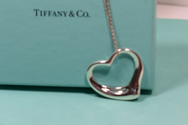 Tiffany &amp; Co. Peretti  XL Large Open Heart Pendant Necklace - £391.72 GBP