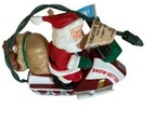 Hallmark Keepsake Santa&#39;s Snow-Getter Snow Mobile Flickering Light Ornam... - $14.74