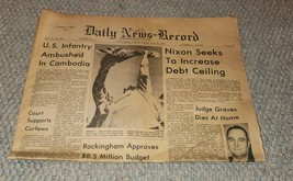 VTG Nixon Debt Cambodia May 1970 News Paper Daily New Record Harrisonbur... - $19.99