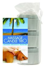 Earthly Body Massage Candle Trio Gift Bag - 2 oz Skinny Dip, Dreamsicle, & Guava - £32.02 GBP