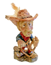 Figurine Cowboy w/ Rope Western 5.25 Inches Tall Vintage - £11.66 GBP