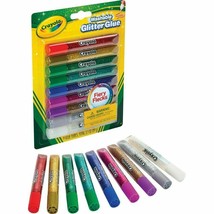 NEW Crayola Washable Glitter Glue, Assorted Colors Fiery Flecks 9 Tubes ... - $3.00