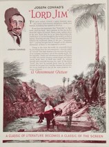 1925 Print Ad Silent Movie Joseph Conrad&#39;s Classic &quot;Lord Jim&quot; Paramount Pictures - £33.53 GBP