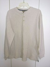 L.L. BEAN MEN&#39;S LS 100% COTTON PULLOVER WAFFLE-WEAVE SHIRT-L-TALL-BARELY... - $13.99