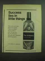 1968 The Antiquary Scotch Ad - Success lies in little things - £14.53 GBP