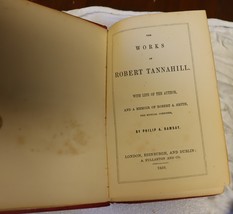1859 The Poetical works of Robert Tannahill Printed in Edinburgh  - £31.38 GBP