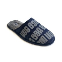 UGG Scruff Graphic Band Sheepskin Slip On Slippers Mens Size 10 Blue 112... - $43.17