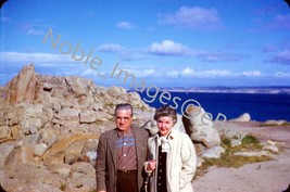 1958 Man Woman Colorado River Hoover Dam Nevada Red-Border Kodachrome Slide - £3.16 GBP