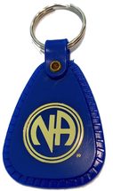 RecoveryChip NA Keychain Blue 6 Month Sobriety Narcotics Anonymous Six M... - $4.94
