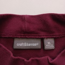 Croft & Barrow Men’s XL Easy Care Mock Neck Red Cotton T-Shirt Long Sleeve image 3