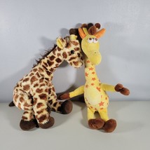 Giraffe Plush Lot of 2 Ty Hightops Stuffed Animal 16&quot; and Toys R Us Geof... - $15.99