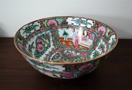 Vintage Chinese 10&quot; Famille Rose Hand Decorated Bowl China c1950&#39;s - £265.63 GBP