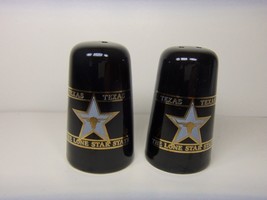 Texas The Lone Star State Souvenir Salt &amp; Pepper Shakers Vintage Unused - £11.64 GBP