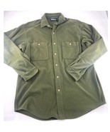 Patagonia Shirt Mens Extra Large Green Solid Snap Wool Western 90s Gorpcore - $74.62 CAD