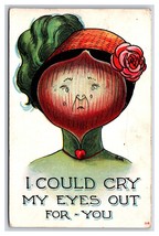 Comic Anthropomorphic Onion Could Cry Eyes Out For You DB Postcard W2 - £3.05 GBP