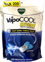 Vicks VapoCOOL Severe Menthol Oral Anesthetic 200 Medicated Drops EXP 02... - $24.44