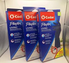 O-Cedar Playtex Living Reusable Cleaning Gloves Drip Cuff 3 Pack Sz Med ... - $19.70 CAD