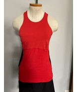 Lululemon Top X Back Tank Shelf Bra Athletic Black Red 8 - $20.18 CAD