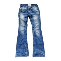 Big Star Jeans Womens 27 L Blue Denim Sweet Ultra Low Rise Boot Cut Flare  - £23.95 GBP