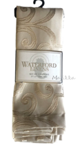 Waterford Sorrelle Christmas Napkins Embossed Damask Holiday Ivory Set of 6 - £50.70 GBP