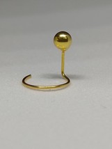 3mm Oro Macizo Liso Nariz Bola Alambre Pin Tuerca Anillo Piercing 14k Am... - £27.08 GBP