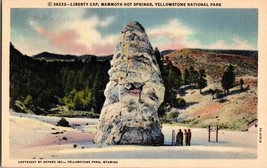 Liberty Cap, Mammoth Hot Springs, Yellowstone National Park Vintage Postcard - £5.05 GBP